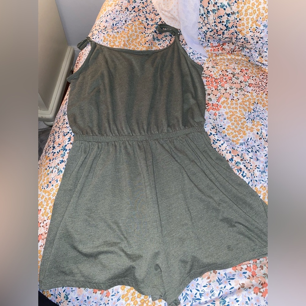 Olive green romper size small
